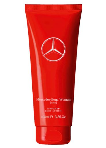 Woman in Red Body Lotion